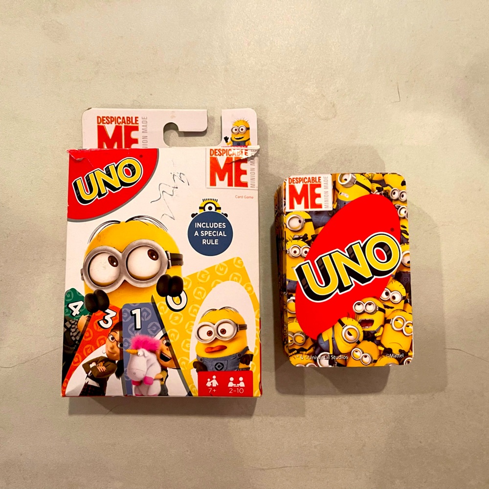 UNO playing cards - Universal Studio Mattel Games